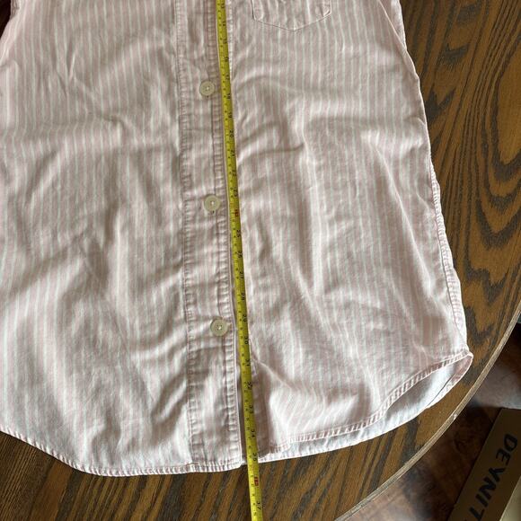 Lauren Ralph Lauren Nightgown Large Soft Pink Striped Long Sleeve *see pic * - Picture 5 of 7